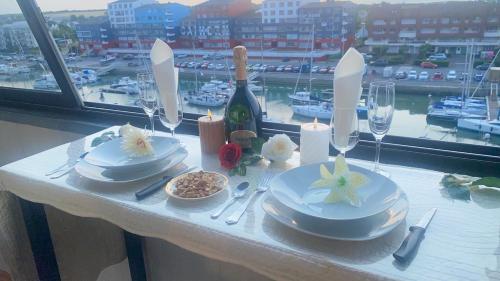 Vue sur la marina-6 pers à Courseulles sur Mer