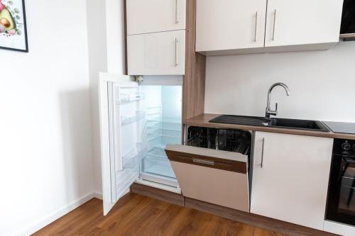 Dapur atau dapur kecil di WeserQuartier Apartment 2
