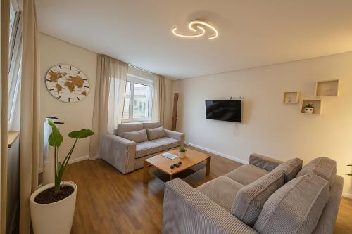 Posezení v ubytování Leipzig Lux Suites