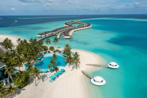 an aerial view of a resort in the maldives at Kandima Maldives in Kudahuvadhoo