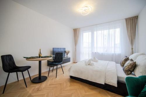 Stylish City Studio Apartment with Balcony