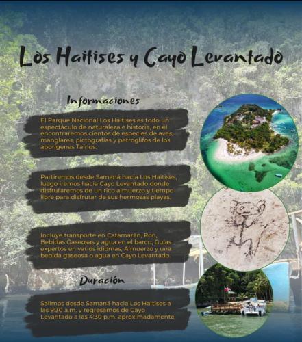 a flyer for a resort on the island of carapa la veronica at Casa Mariana in Las Terrenas