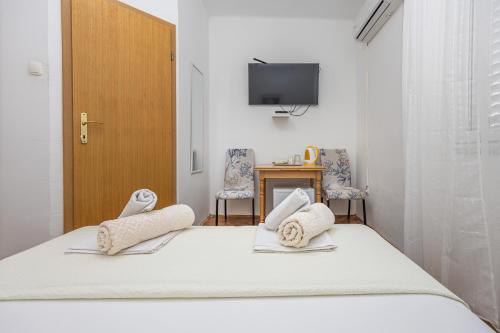 Ένα ή περισσότερα κρεβάτια σε δωμάτιο στο Double bedroom in center