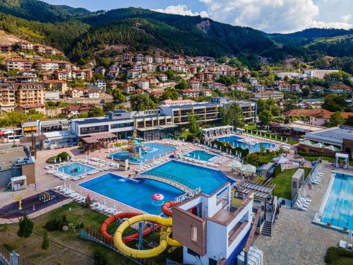 an aerial view of a resort with a water park at Spa Hotel Persenk in Devin