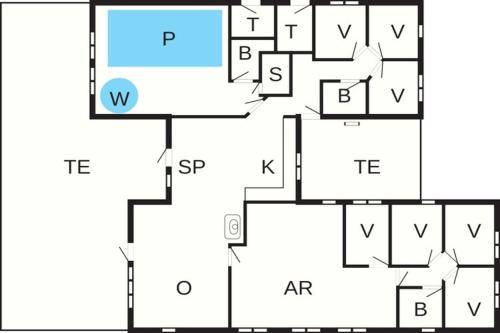 a floor plan of a house at Luxury Retreat with Pool - By Traum Ferienwohnungen in Grenå