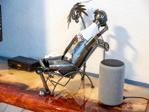 a robot sitting on top of a table at Apartment in Muhr near Ski Areas in Muhr