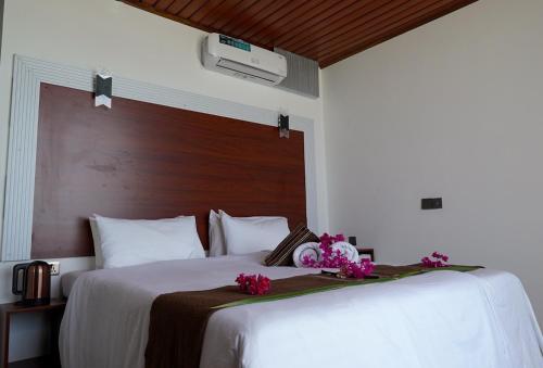 Cama o camas de una habitación en Valley Palm Seaview