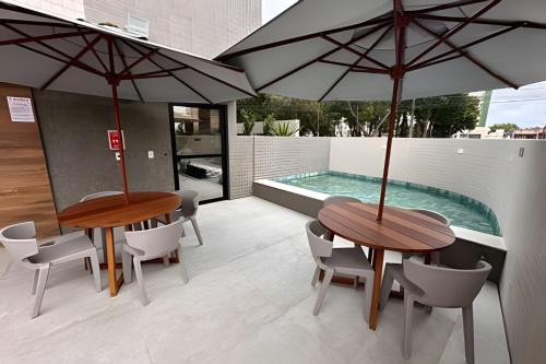 Πισίνα στο ή κοντά στο Studio Praia Pajuçara AP1105