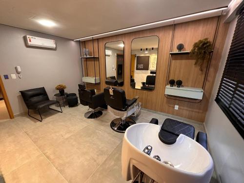 Χώρος καθιστικού στο Studio Praia Pajuçara AP1105