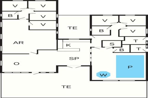 a floor plan of a house at Luxury Retreat in albaek - By Traum Ferienwohnungen in Ålbæk