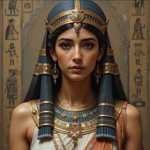 a painting of a woman wearing a headdress at Elegant Apartments & Aquapark - B&B- FREE WI-FI-Sharm El Sheikh in Sharm El Sheikh