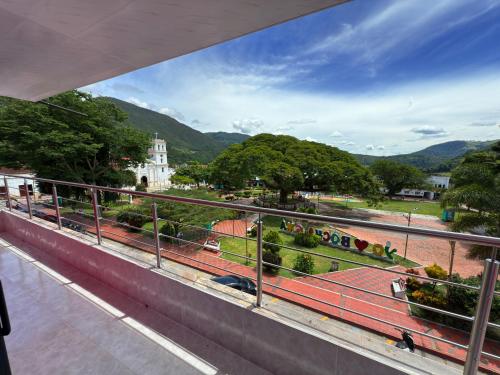 a view of a city from a balcony of a building at Bochalema Altavista in Bochalema