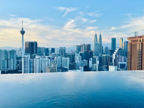 Udsigt til Kuala Lumpur eller udsigt til byen taget fra lejligheden