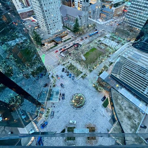 a view of a city from the top of a skyscraper at Highview Studio in Vancouver
