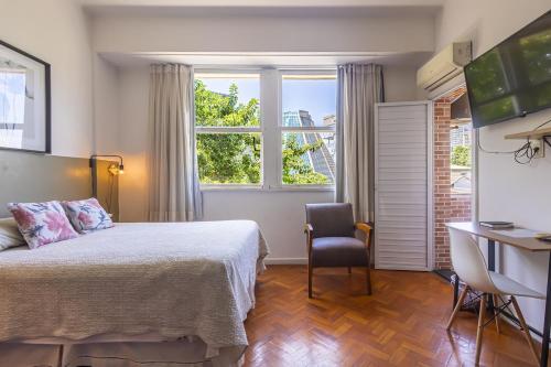 Postel nebo postele na pokoji v ubytování Apartamento no Centro do Rio
