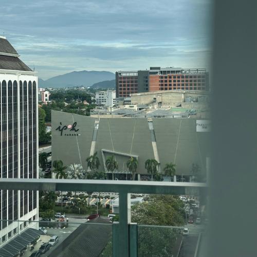 a view from a window of a city with buildings at IPOH City Centre ICC Suites by HWC in Ipoh