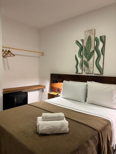 En eller flere senge i et værelse på Quarto pra Casal, no centro de Jericoacoara!