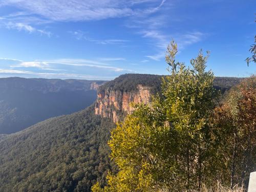 a view of the blue mountains from the blue abyss at Serenity in Lithgow