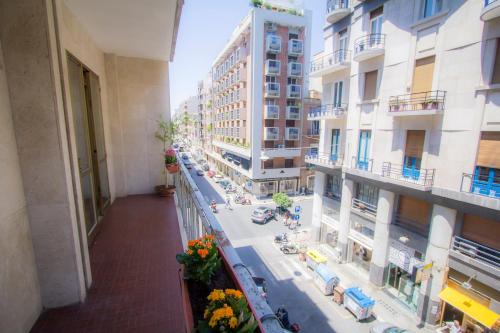 a view of a street from a balcony of a building at Bari Grand Central Apartment in Bari