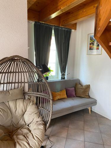 Posezení v ubytování Duplex avec vue lac et montagnes