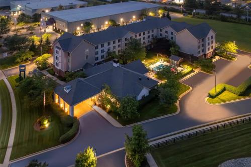an aerial view of a house at night at Homewood Suites by Hilton Lexington Fayette Mall in Lexington