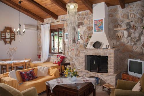Χώρος καθιστικού στο Villa Collina