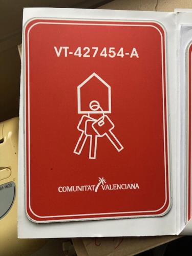 Certifikát, hodnocení, plakát nebo jiný dokument vystavený v ubytování Casa Amis Calpe