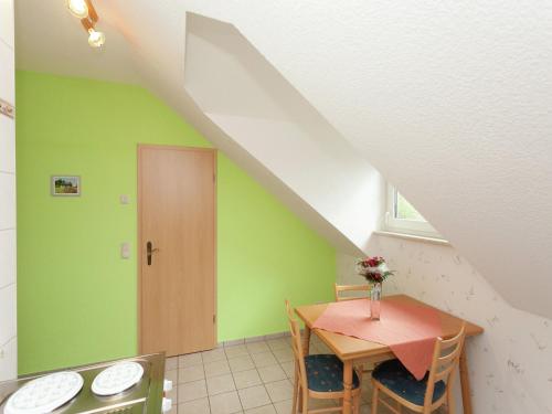 Ruang duduk di Ferienwohnung in Waldnähe am Thüringer Rennsteig