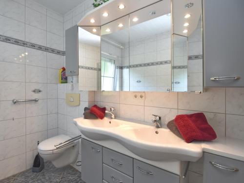 Koupelna v ubytování Ferienwohnung im Bayerischen Wald