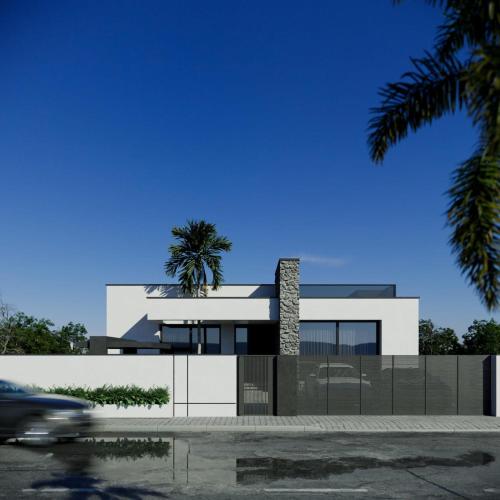 Ḩilfにあるمنزل للإيجار اليوميのヤシの木が立つ家