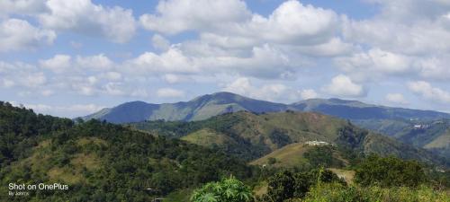 a view of a mountain range with trees and mountains at Skylark Homestay Panchalimedu in Pīrmed