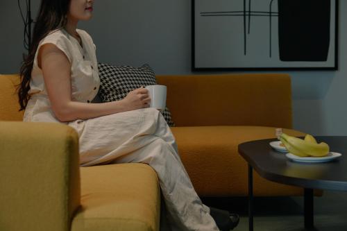 Posezení v ubytování Aank Hotel Suwon Station
