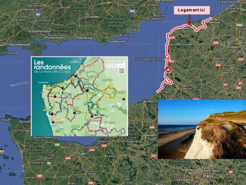 eine Karte der US-Küsten und der Insel Ayre in der Unterkunft maison avec patio in Grand-Fort-Philippe