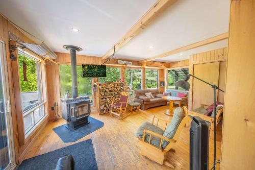 Χώρος καθιστικού στο Spa & Waterfront Relaxation - Le Chalet EDGAU