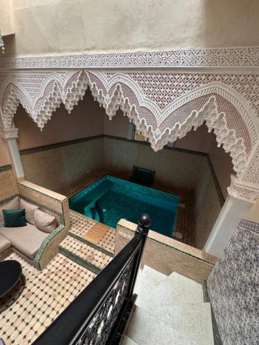 Χώρος καθιστικού στο Riad Naïel piscine privée
