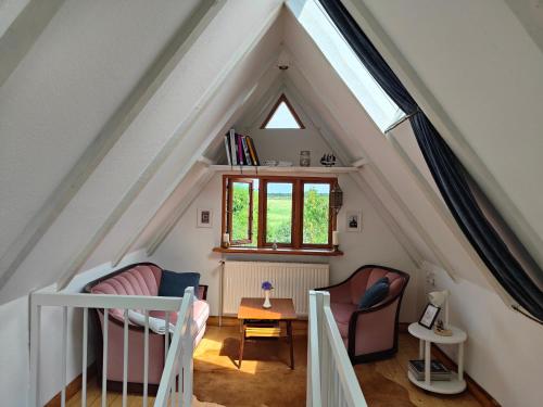 Katil atau katil-katil dalam bilik di Tiny House - Kleines Glück auf dem Ostedeich