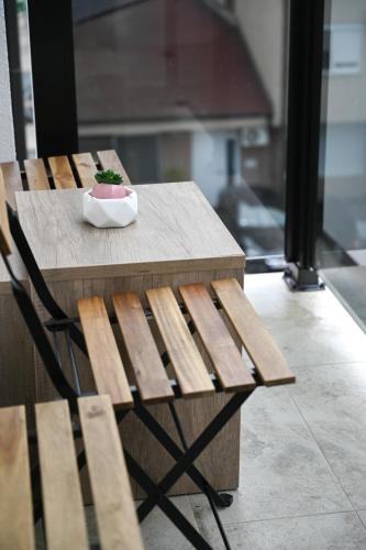 Ruang duduk di Park Apartman