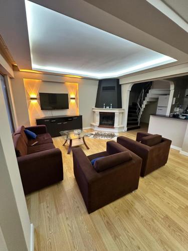 Χώρος καθιστικού στο Görkem Suits & Villas