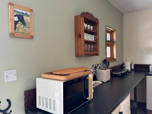 Η κουζίνα ή μικρή κουζίνα στο The Hugo stable Cosy getaway in Hambledon