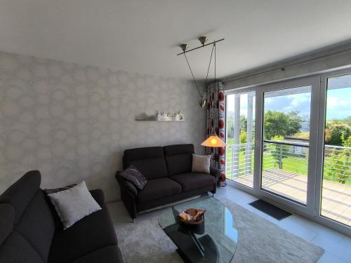 Posedenie v ubytovaní Ferienwohnung Fährblick OG