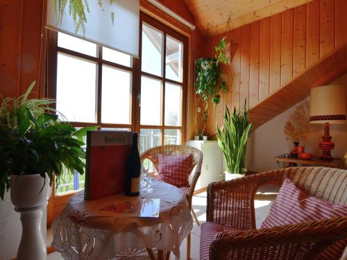 Χώρος καθιστικού στο Wohnung in Bernhardsberg nahe Skipisten