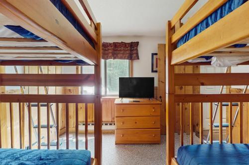 Televisyen dan/atau pusat hiburan di Ski Haus Retreat - Unit A