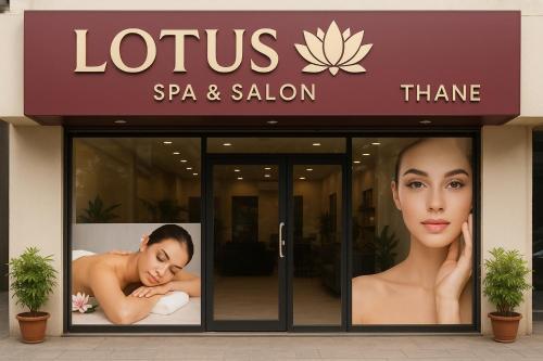 a store front of a spa and salon at Lotus Spa and Salon Thane in Thane