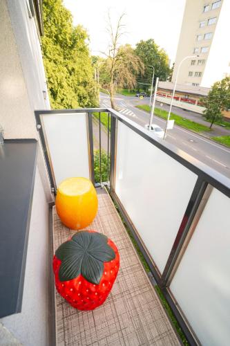 Balkón nebo terasa v ubytování Apartmán u Leny