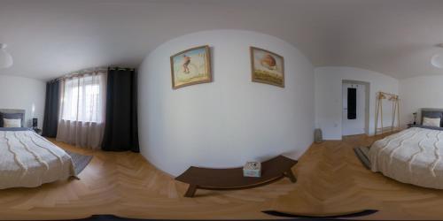 Postel nebo postele na pokoji v ubytování Apartmán u Leny