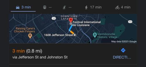 a screenshot of a cell phone screen with a map at Inviting Lafayette Room - Friendly Shared Home in Lafayette