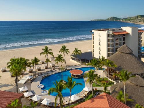 an aerial view of a hotel and the beach at Altitude by Krystal Grand Los Cabos - All Inclusive in San José del Cabo