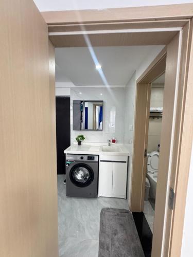 Kuchyň nebo kuchyňský kout v ubytování Orchid residency