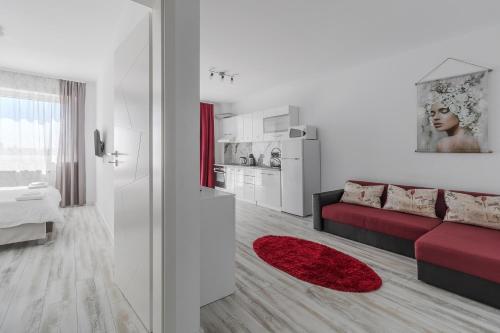 Ένα ή περισσότερα κρεβάτια σε δωμάτιο στο Home Guest - Apartment 9