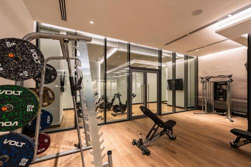 Fitness centrum a/nebo fitness zařízení v ubytování Spot Suites